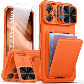 iPhone 17 Pro Max Card Holder Kickstand & Slide Camera Wallet Case - Redpepper Cases