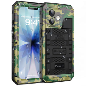 iPhone 17 Pro Max Case Waterproof Heavy Duty Metal Full Body Rugged Case - Redpepper Cases