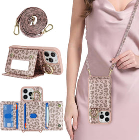 iPhone 16 Case with Card Holder and Strap for Women - Redpepper Cases