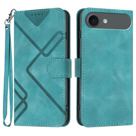 Line Pattern Skin Feel Leather Phone Case, For iPhone Air