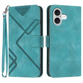 Line Pattern Skin Feel Leather Phone Case, For iPhone 17 - Redpepper Cases