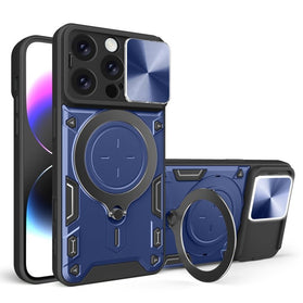 CD Texture Sliding Camshield Magnetic Holder Phone Case, For iPhone 16 Pro - Redpepper Cases