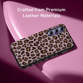 Samsung Galaxy S25 Flip Folio Leather Kickstand Credit Card Holder Protective Phone Cover - Redpepper Cases