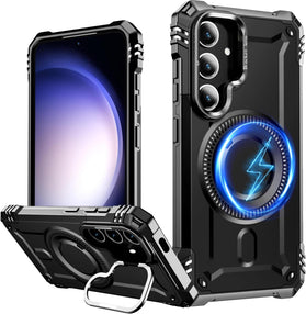 Samsung Galaxy S25 Hidden Metal Kickstand Military - Grade Shockproof Protective Phone Cover - Redpepper Cases