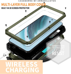 Samsung Galaxy S25 Plus Aluminum Metal Gorilla Glass Heavy Duty Case - Redpepper Cases