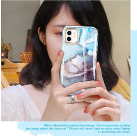 Compatible iPhone 12 Mini 5.4 inch Built-in Screen Protector - White - Redpepper Cases