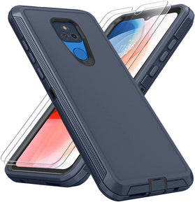 Compatible Moto G Play Case HD Screen Protector (2 Pack) 3 in 1 Durable Case - Redpepper Cases