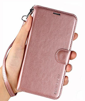 ERAGLOW Galaxy A70 Case,Galaxy A70 Wallet Case,Premium PU Leather Wallet Flip Protective Phone Case Cover w/Card Slots & Kickstand for Samsung Galaxy A70 2019(Rose Gold) - Redpepper Cases