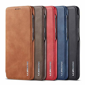 QLTYPRI Samsung Galaxy A70 Case, Vintage Slim Magnetic Closure PU Leather Case with Stand Function & Credit Card Slot Holder Shockproof Flip Wallet Case Cover for Samsung Galaxy A70 - Blue - Redpepper Cases