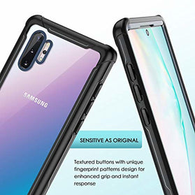 FITFORT Samsung Galaxy Note 10 Plus Case Full Body Rugged Heavy Duty Clear Bumper Case with Free Screen Protector, Shock Drop Proof Protective Case Compatible with Galaxy Note 10+ Plus (2019) - Redpepper Cases