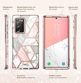 Galaxy Note 20 Ultra Protective Bumper Marble Case - Redpepper Cases