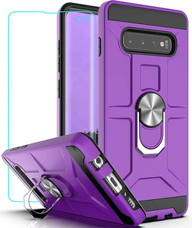 Galaxy S10 Plus Case 3D Curved Screen Protector,YmhxcY Armor Grade Case - Dark Green - Redpepper Cases