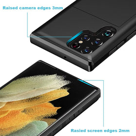 Galaxy S22 Ultra Slide Card Holder Wallet Case - Redpepper Cases