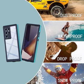 Galaxy S22 Ultra Waterproof Blue Case - Redpepper Cases
