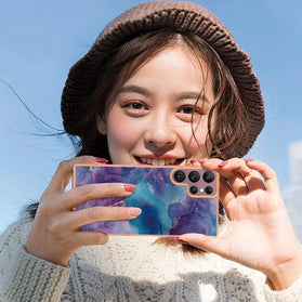 Galaxy S23 Ultra Marble Pattern Slim Phone Case - Redpepper Cases