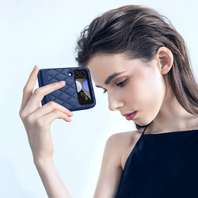Galaxy Z Flip 4 Case 5G Hinge Protection Camera Screen Protector Case - Blue - Redpepper Cases