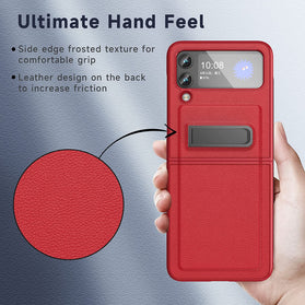 Galaxy Z Flip 4 Case Camera Lens Screen Protector Cover Case Red - Redpepper Cases