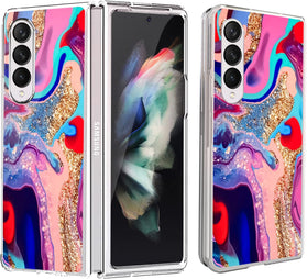 Galaxy Z Fold 4 5G Case, Colorful Marble Anti-Yellowing Premium Protective Case - Redpepper Cases