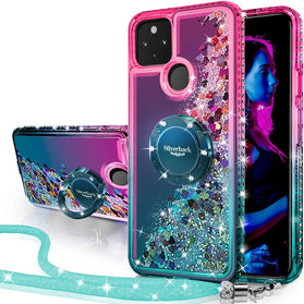 Google Pixel 4a 5G Case, Moving Liquid Holographic Sparkle Glitter Case -Rose Gold - Redpepper Cases