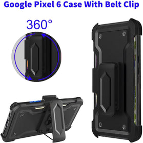Google Pixel 6 Kickstand Military Grade Heavy Duty Clip Case - Redpepper Cases