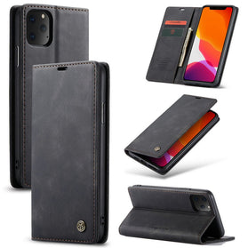 iPhone 11 Pro Max Leather Magnetic Credit Card Wallet Case - Redpepper Cases
