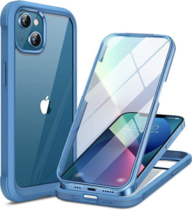 iPhone 13 Mini case 5.4 inch, Upgrade Full-Body Glass Clear Case - Black - Redpepper Cases