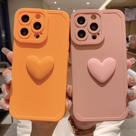 iPhone 13 Pro Cute 3D Love Heart Shockproof Case - Redpepper Cases