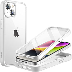 iPhone 14 Built in Screen Protector Full Body Transparent Case - Redpepper Cases