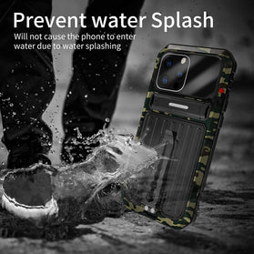 iPhone 14 Metal Heavy Duty Aluminum Shockproof Kickstand Full Body Case - Redpepper Cases