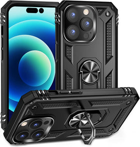 iPhone 14 Pro max Phone Case Extreme Protection Military Armor Dual Black - Redpepper Cases