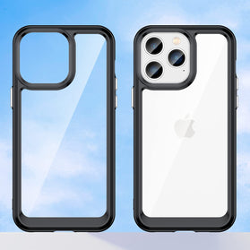 iPhone 14 Pro Max Shockproof Clear Acrylic Hard Back Case - Redpepper Cases