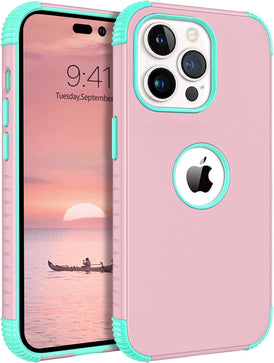 iPhone 14 Pro Max Women-Girls Heavy Duty 2 in 1 Rugged Shockproof Case - Redpepper Cases