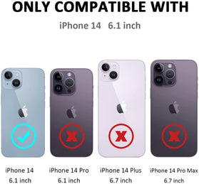 iPhone 14 Sliding Camera Cover Card Holder Ring Magnetic Kickstand Case - Redpepper Cases