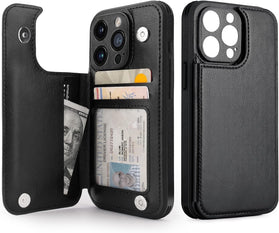 iPhone 15 Pro Case Card Holder Leather Phone Wallet Case - Redpepper Cases