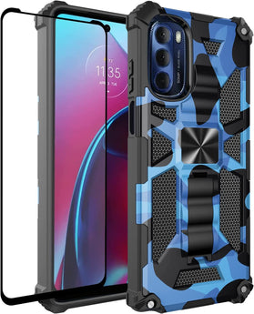 Motorola Edge Plus Case, Moto Edge Tempered Glass Protector Black Marble - Redpepper Cases
