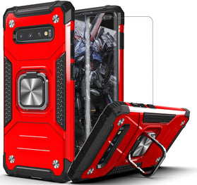 S10 Plus Hybrid Rugged Ring Kickstand Case - Redpepper Cases