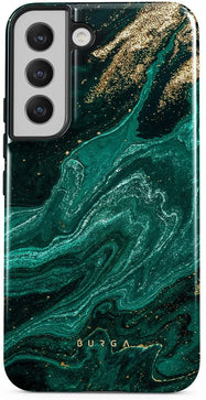 Samsung Galaxy S22 Plus Glitter Marble Hybrid 2-Layer Hard Shell Silicone Case - Redpepper Cases