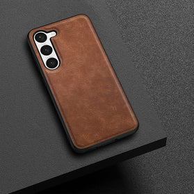 Samsung Galaxy S23 Plus Premium Leather Stylish Elegant Soft Grip Case - Redpepper Cases