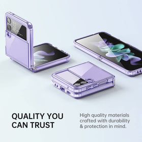 Samsung Galaxy Z flip 4 5G Clear Slim Phone Case Protective Cover - Purple - Redpepper Cases