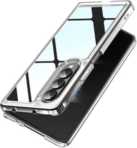 Samsung Galaxy Z Fold 4 Clear Case, Crystal Flexible Edges Hard Back (Pure Clear) - Redpepper Cases
