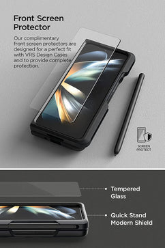 VRS Design Quick Stand Modern Pro Galaxy Z Fold 4 5G Tempered Glass Screen Protector - Redpepper Cases