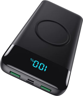 Wireless Portable Charger Fast Charging Smart LED Display USB-C Power Bank - Redpepper Cases